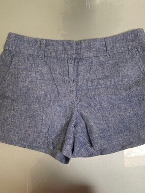 LOFT Women's Blue Linen Shorts